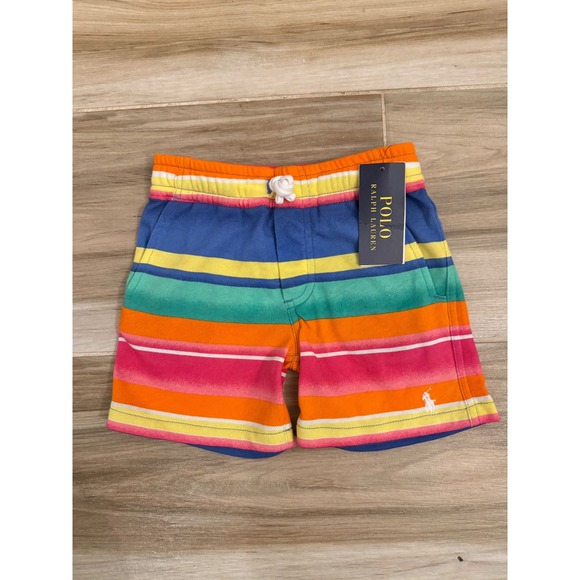 Polo Ralph Lauren Other - Polo Ralph Lauren Toddler Boys Multi Color Stripe Jersey Shorts Size 2 NWT